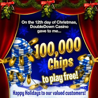 Facebook Freebies: 12th day of Christmas DoubleDown Free Chips