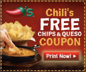 Chili's Coupon - Free Chips & Queso - Surviving The Stores™