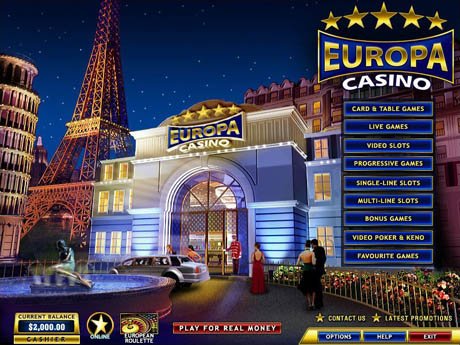 Europa Casino - 2400€ gratis + 15€ zum Testspielen