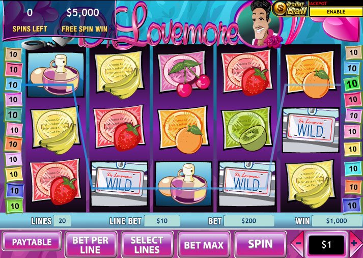Dr Lovemore video slot machine game, Rules - Review