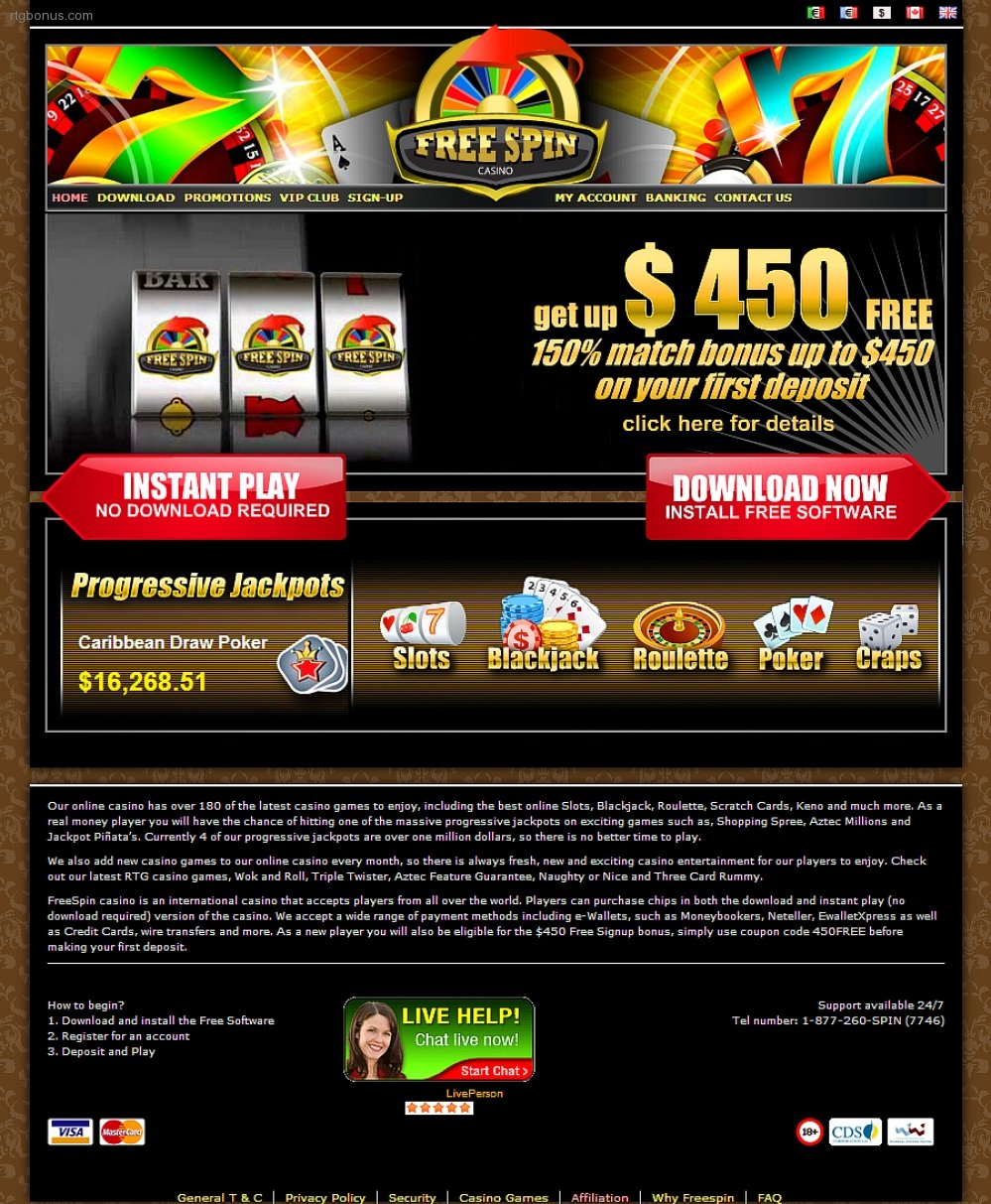 Free Spin Casino | RTG Bonuses - no deposit casino bonus codes
