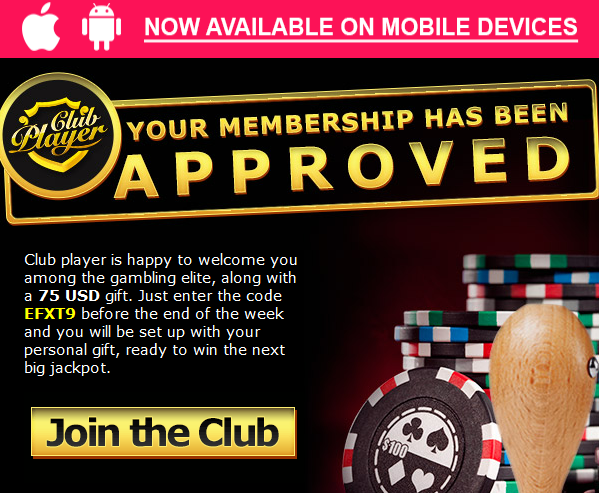 Club Player Casino No Deposit Bonus 2017