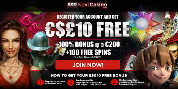 another No Deposit Bonus – This time from our Friends at Next Casino