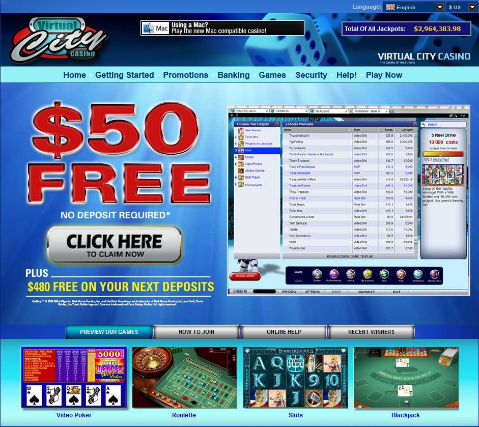 Virtual City Casino | No Deposit Bonus Codes
